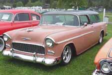 Classic 1955 Chevy Bel Air Nomad Wagon Painted Shadow Gray #594 Over Coral #626